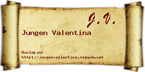 Jungen Valentina névjegykártya